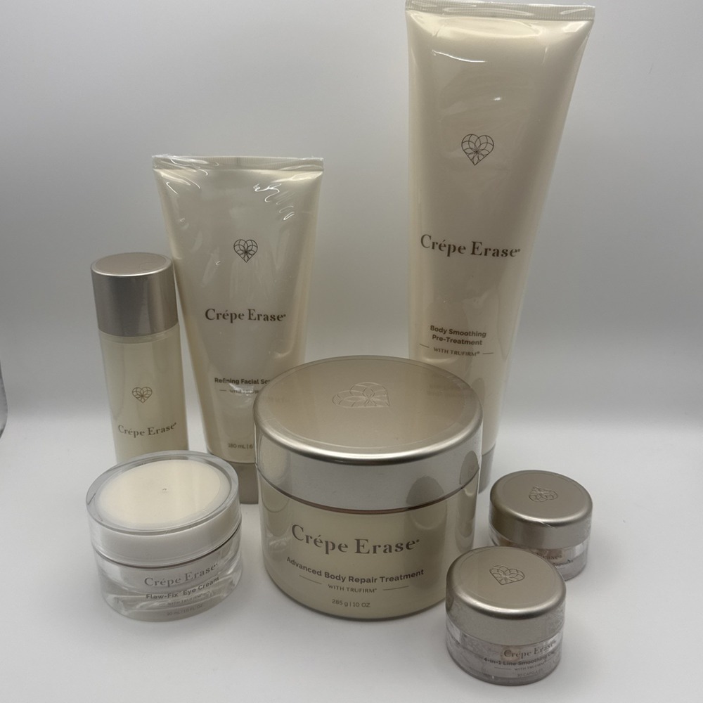 Crepe Erase 2-Step Daily Anti-Aging Skincare Set Full Bundle Lot of 7 NEW